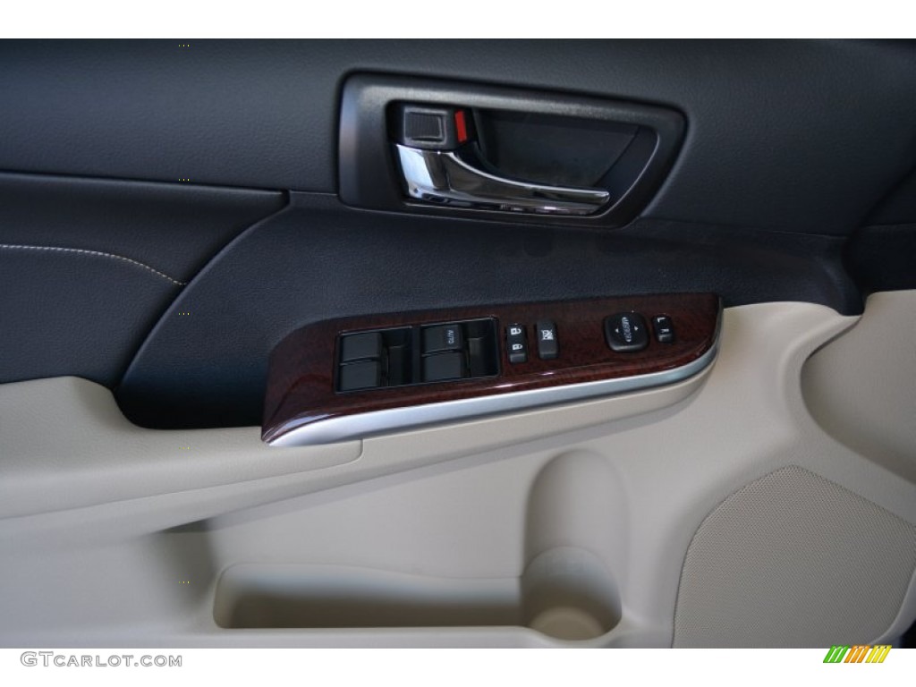 2014 Camry XLE V6 - Attitude Black Metallic / Ivory photo #5