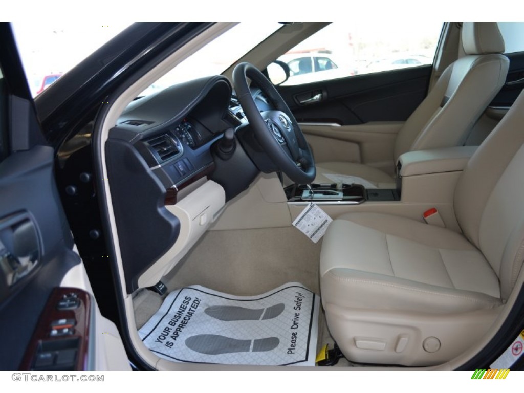 2014 Camry XLE V6 - Attitude Black Metallic / Ivory photo #6