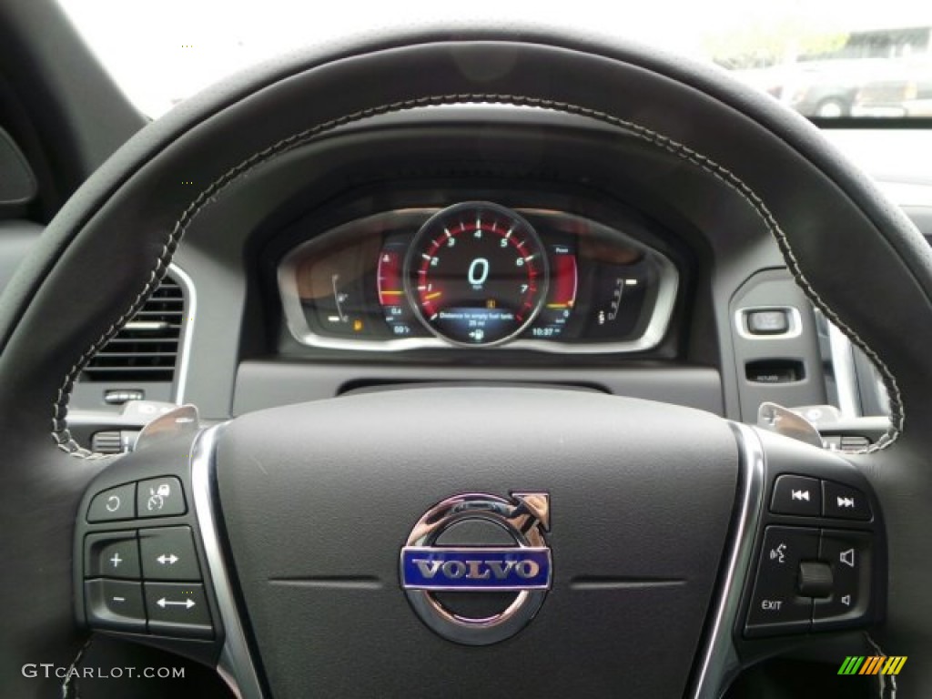 2015 Volvo XC60 T6 AWD R-Design R-Design Off Black Steering Wheel Photo #91878273