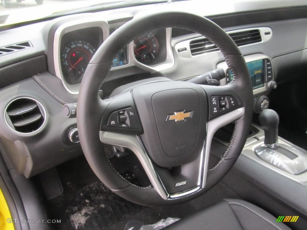 2014 Chevrolet Camaro SS/RS Coupe Black Steering Wheel Photo #91878965