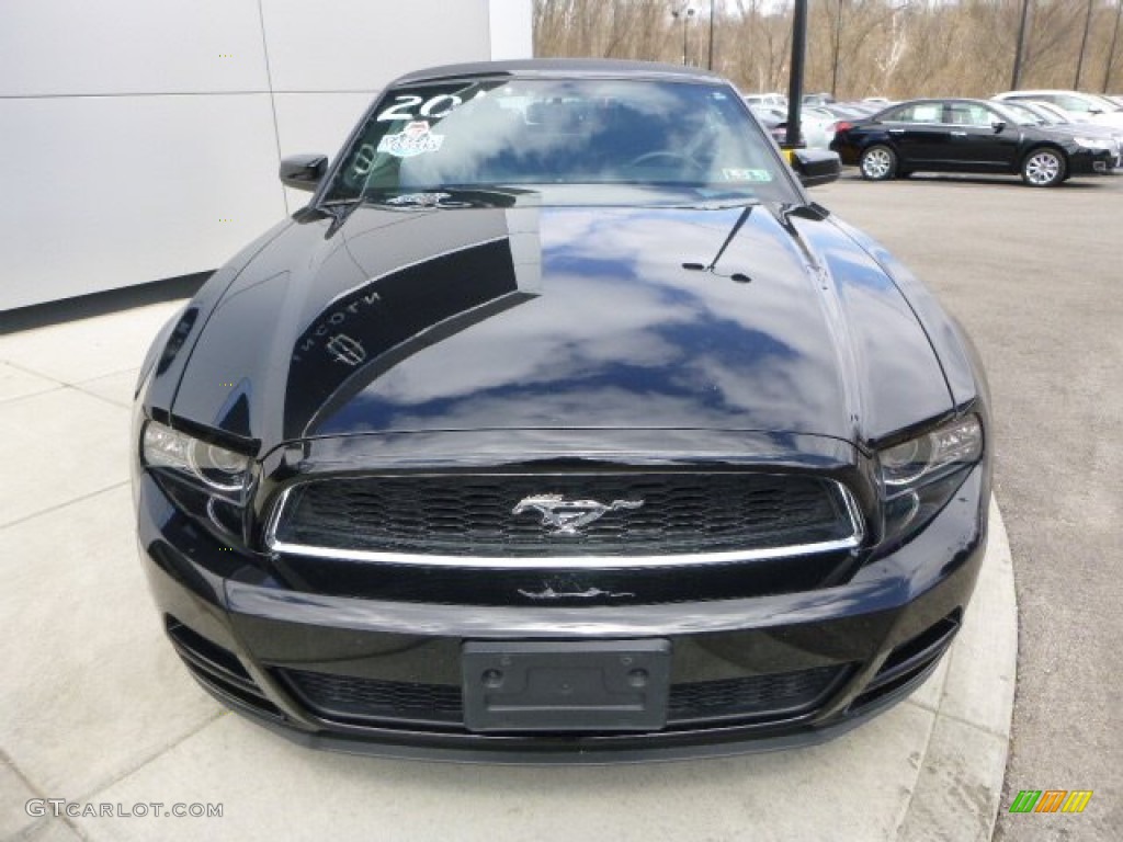 2014 Mustang V6 Premium Convertible - Black / Charcoal Black photo #8