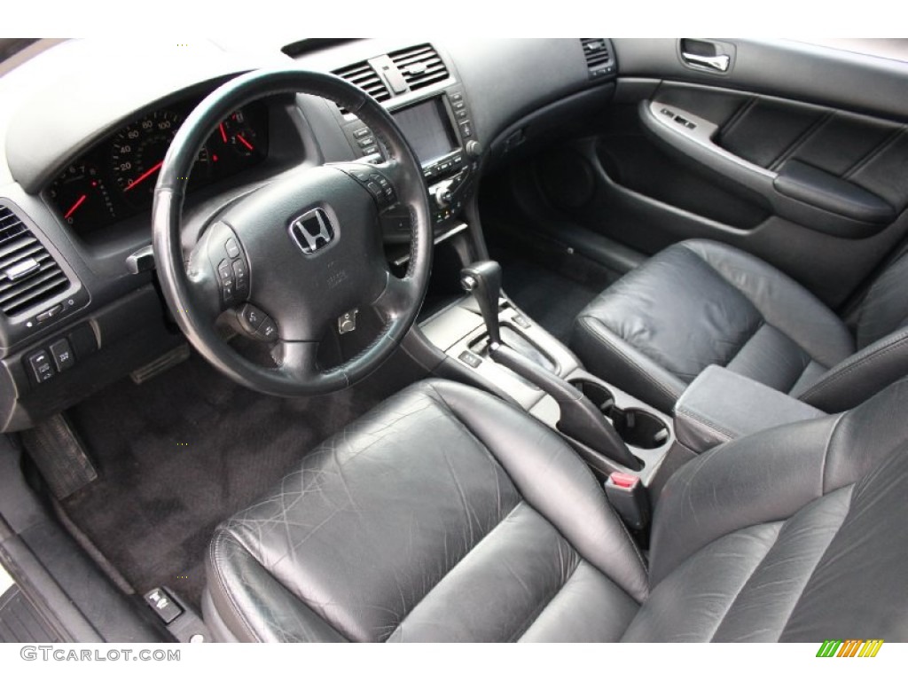 Black Interior 2005 Honda Accord EX-L V6 Sedan Photo #91882145