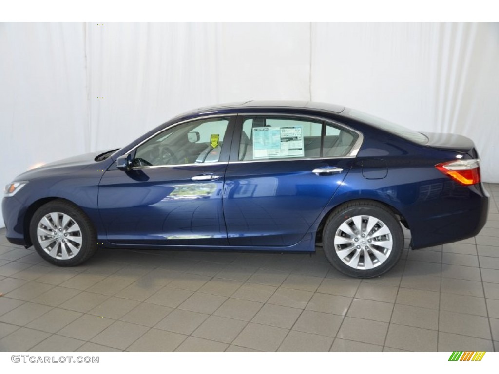 2014 Accord EX Sedan - Obsidian Blue Pearl / Gray photo #8