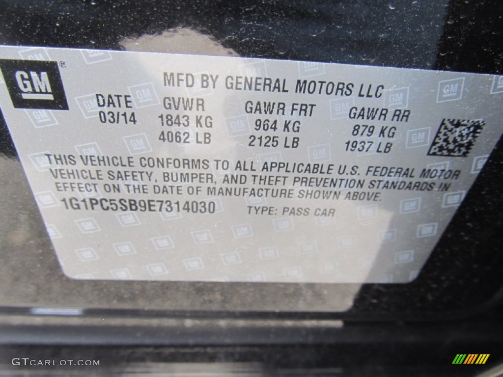 2014 Cruze LT - Black Granite Metallic / Medium Titanium photo #19