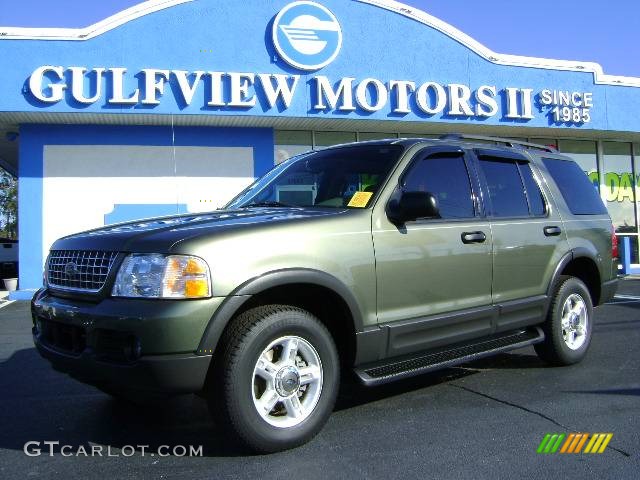 2003 Explorer XLT - Estate Green Metallic / Medium Parchment Beige photo #1