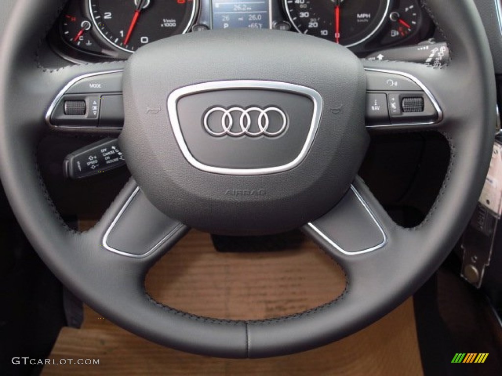 2014 Audi Q5 2.0 TFSI quattro Chestnut Brown Steering Wheel Photo #91887002