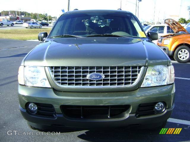 2003 Explorer XLT - Estate Green Metallic / Medium Parchment Beige photo #8