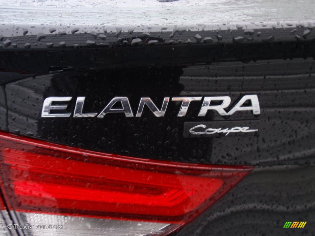 2014 Elantra Coupe  - Black Noir Pearl / Gray photo #13