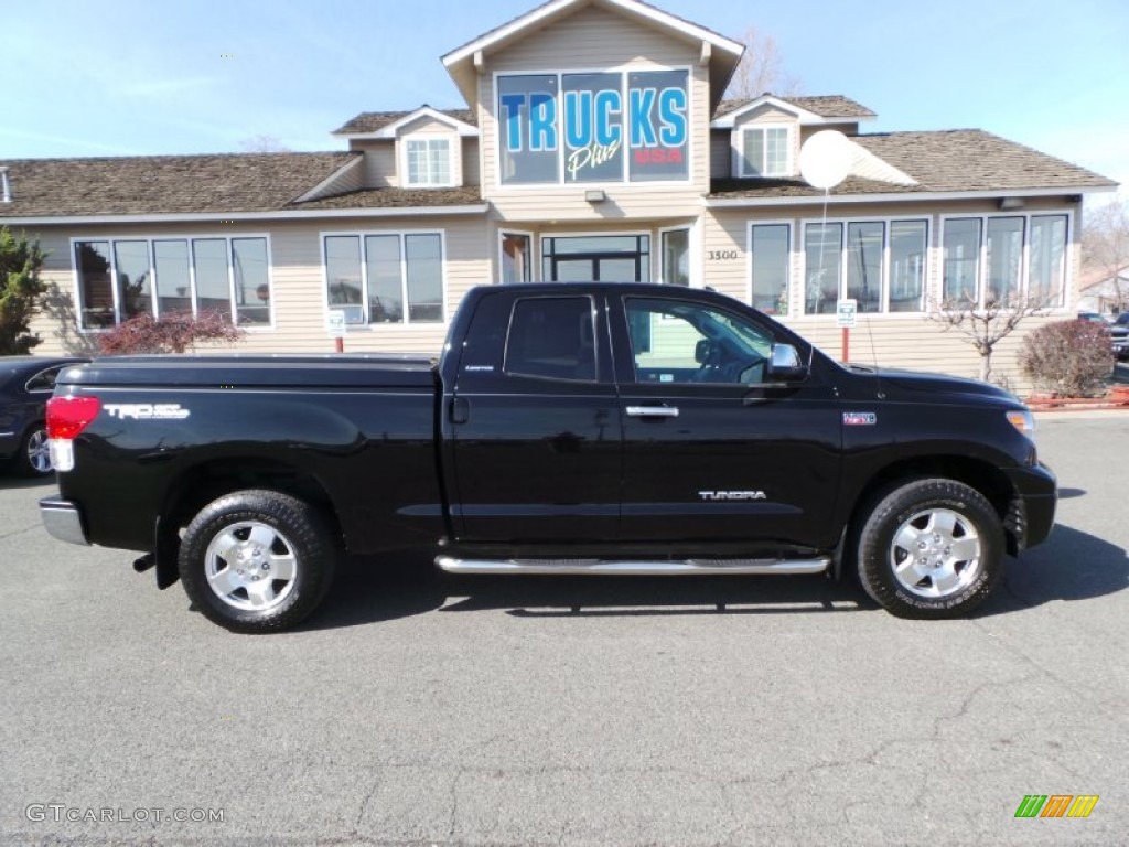 2011 Tundra Limited Double Cab 4x4 - Black / Graphite Gray photo #6