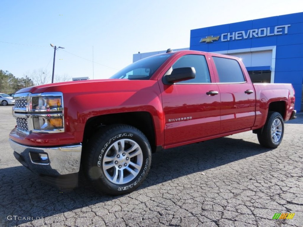 2014 Silverado 1500 LT Crew Cab - Victory Red / Jet Black/Dark Ash photo #3