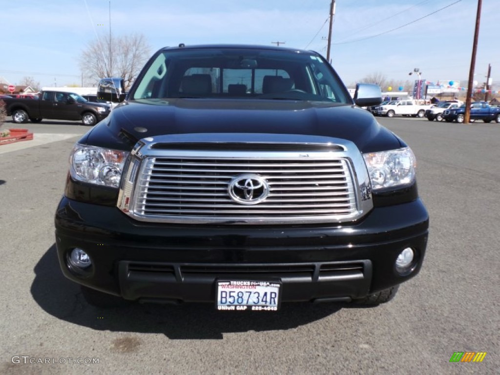 2011 Tundra Limited Double Cab 4x4 - Black / Graphite Gray photo #8
