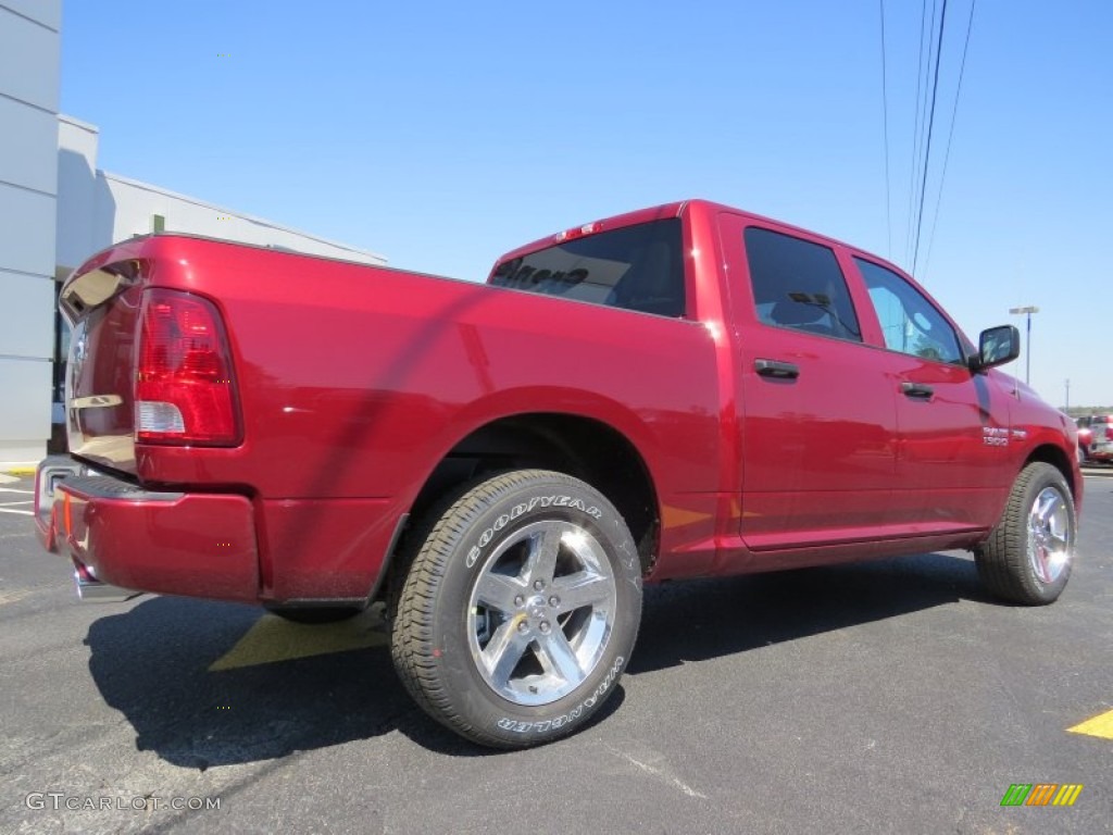 2014 1500 Express Crew Cab - Deep Cherry Red Crystal Pearl / Black/Diesel Gray photo #7