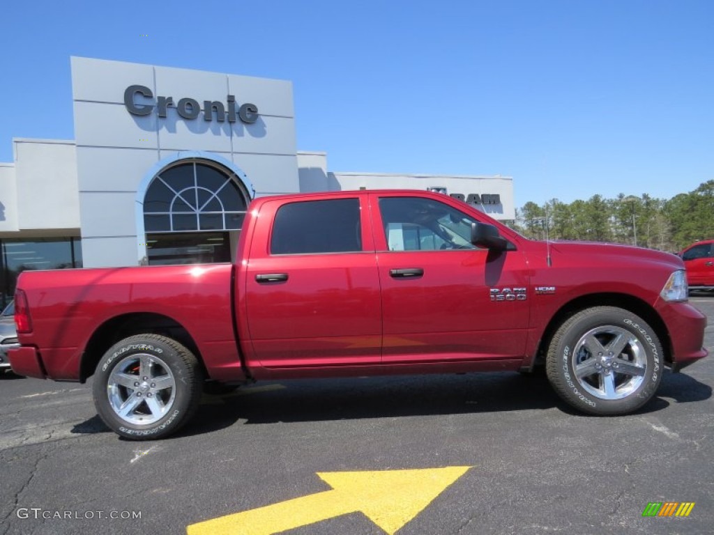 2014 1500 Express Crew Cab - Deep Cherry Red Crystal Pearl / Black/Diesel Gray photo #8