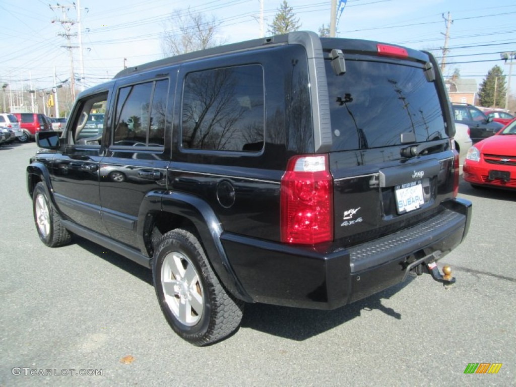 2007 Commander Sport 4x4 - Black Clearcoat / Medium Slate Gray photo #8