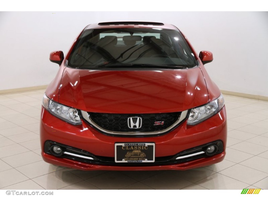 2013 Civic Si Sedan - Sunburst Orange Pearl / Black photo #2