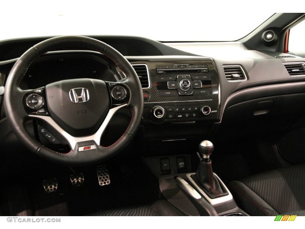 2013 Civic Si Sedan - Sunburst Orange Pearl / Black photo #8