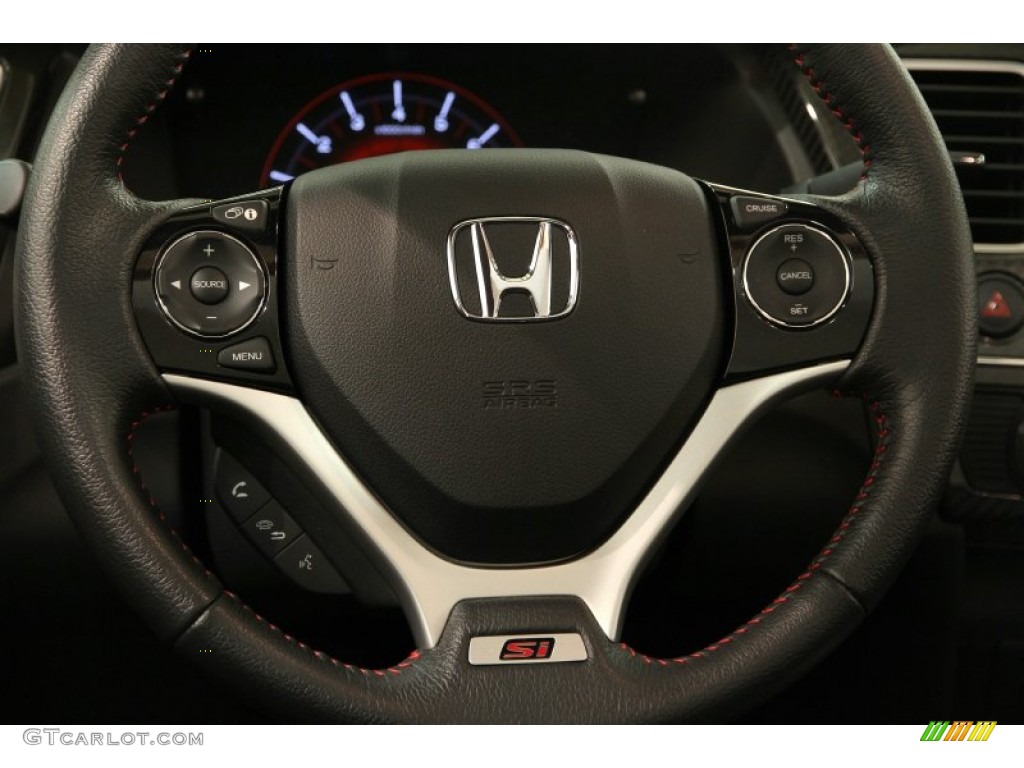 2013 Civic Si Sedan - Sunburst Orange Pearl / Black photo #10