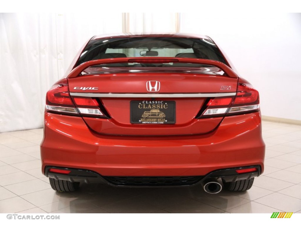 2013 Civic Si Sedan - Sunburst Orange Pearl / Black photo #29