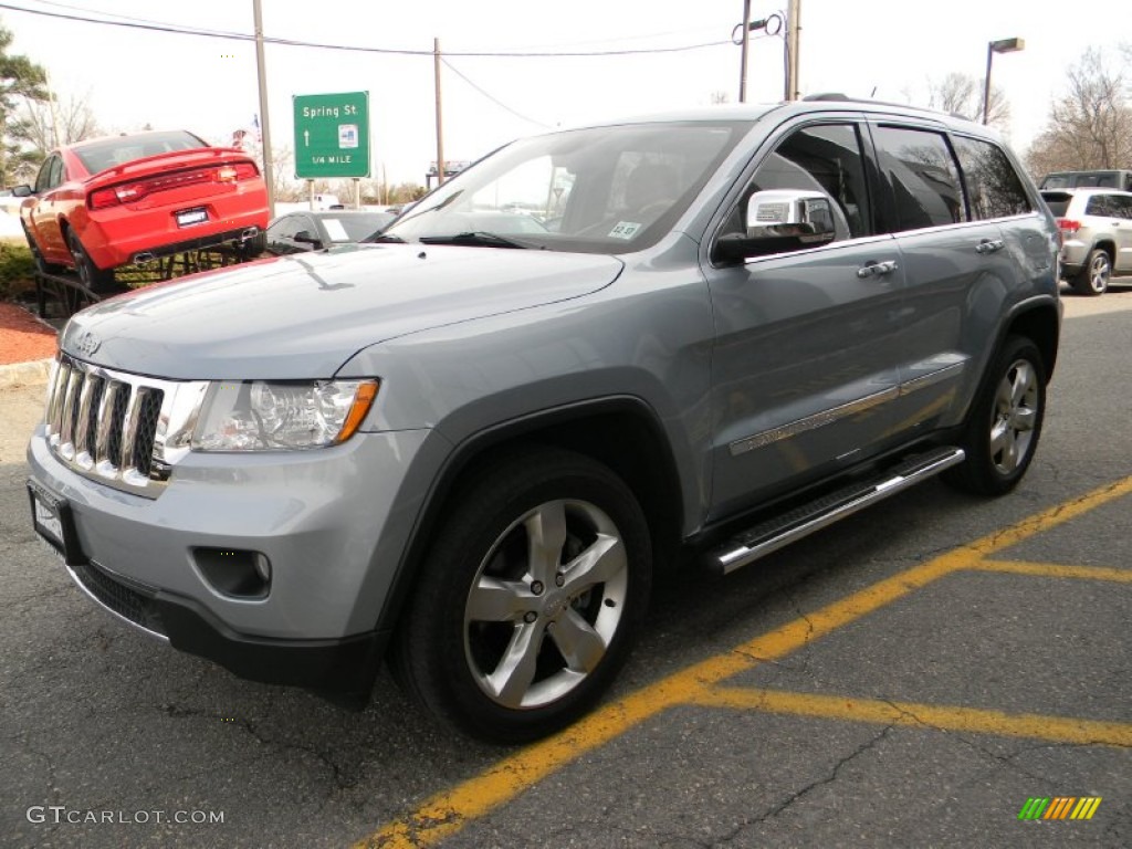 2012 Grand Cherokee Overland 4x4 - Winter Chill / New Saddle/Black photo #1