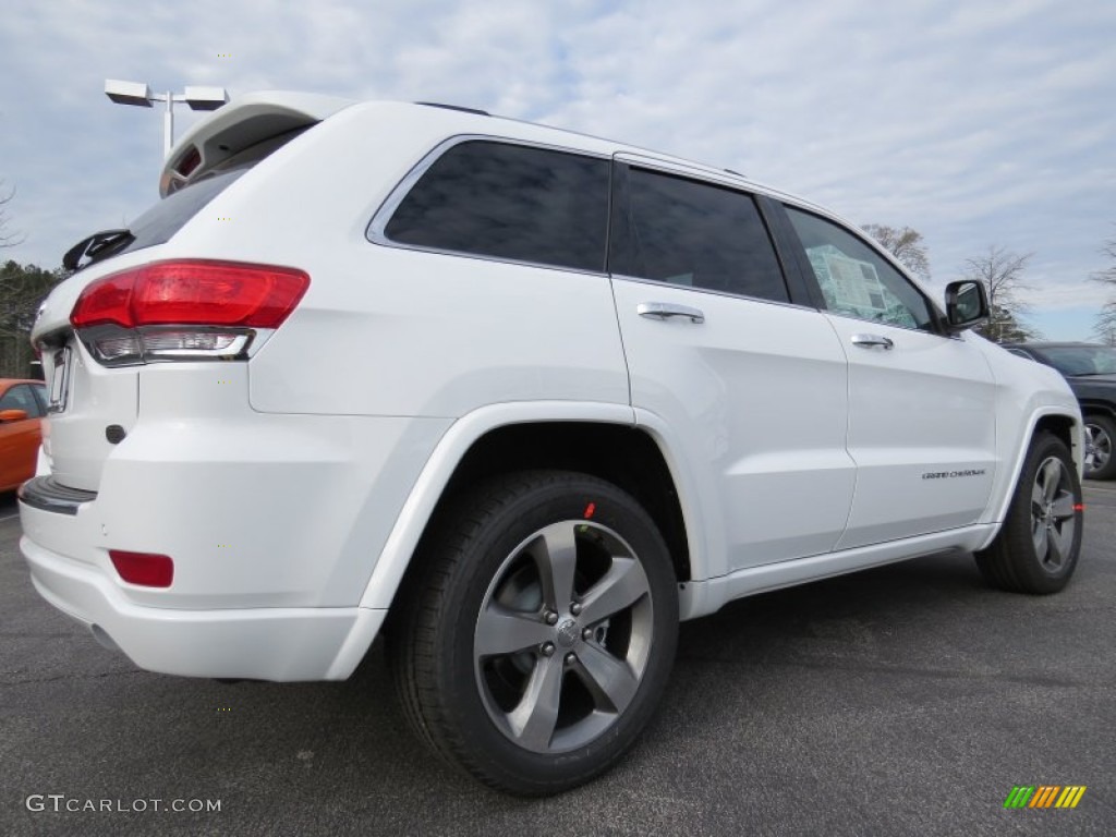2014 Grand Cherokee Overland - Bright White / Overland Nepal Jeep Brown Light Frost photo #3