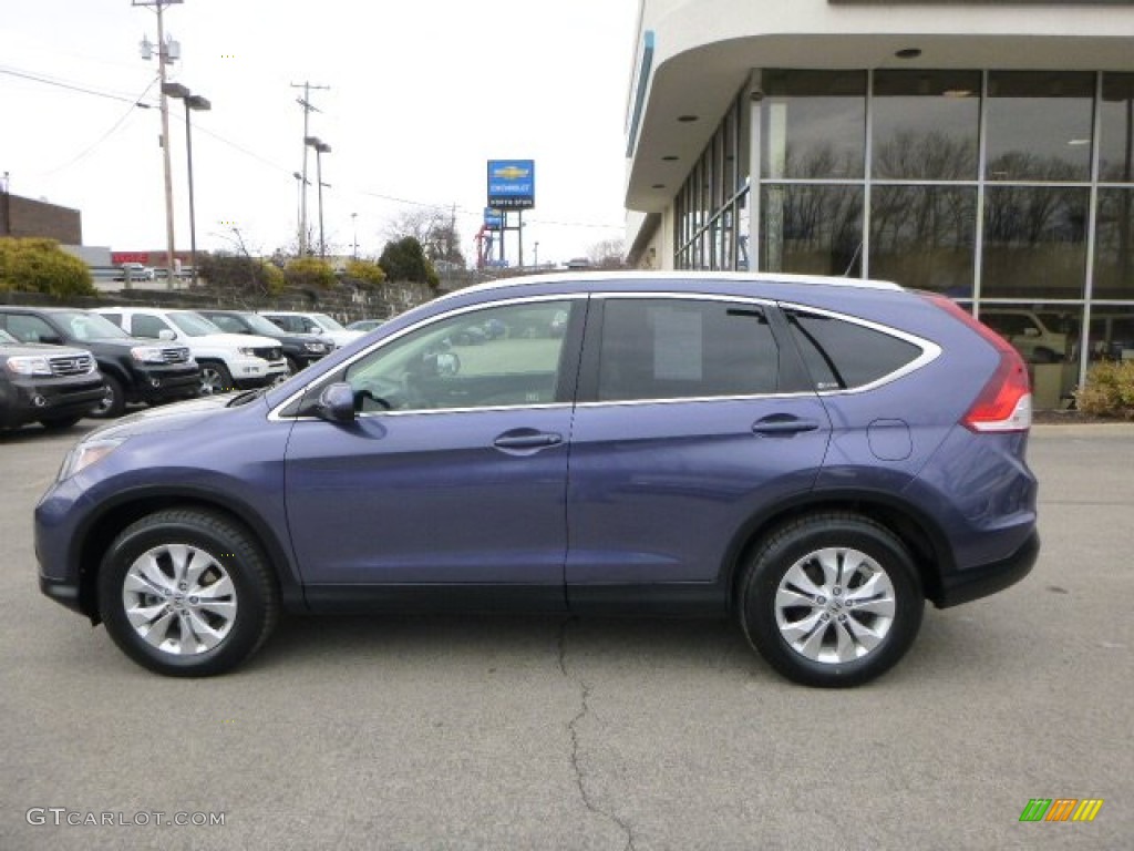 2012 CR-V EX-L 4WD - Twilight Blue Metallic / Gray photo #2
