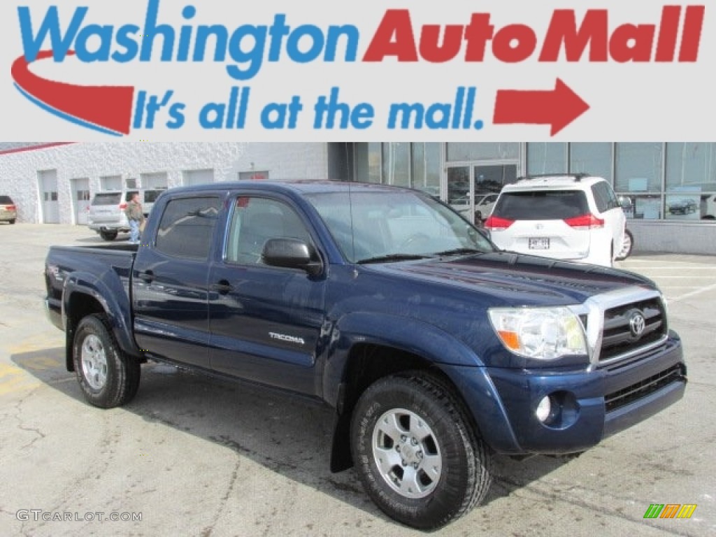 2007 Tacoma V6 TRD Double Cab 4x4 - Indigo Ink Pearl / Graphite Gray photo #1