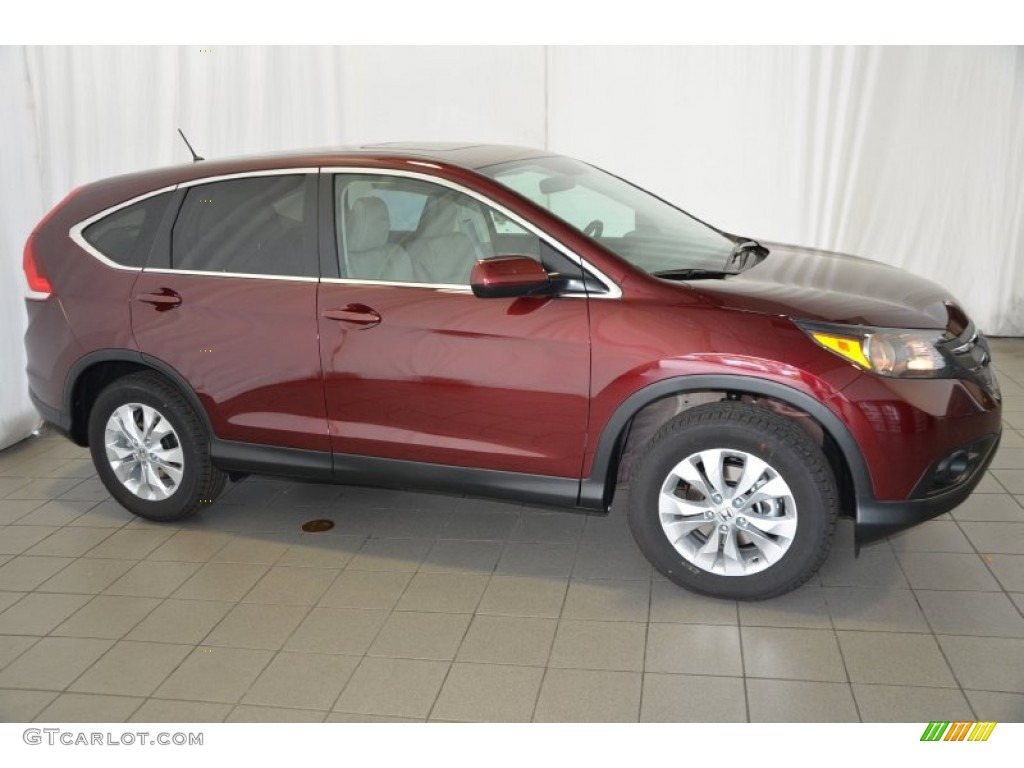 2014 CR-V EX - Basque Red Pearl II / Gray photo #4