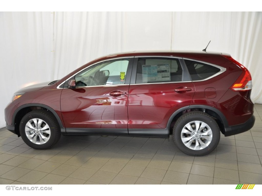2014 CR-V EX - Basque Red Pearl II / Gray photo #7