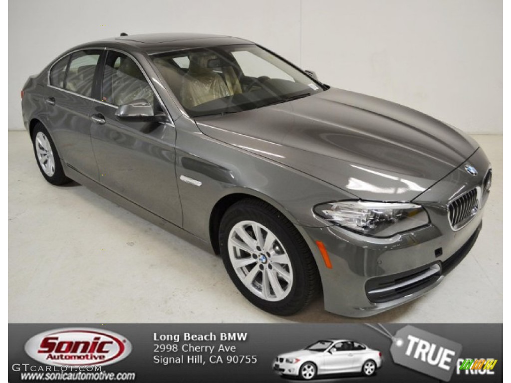 2014 5 Series 528i Sedan - Callisto Grey Metallic / Venetian Beige photo #1