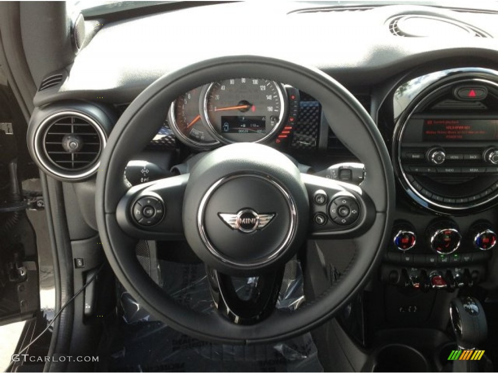 2014 Mini Cooper S Hardtop Carbon Black Steering Wheel Photo #91916000