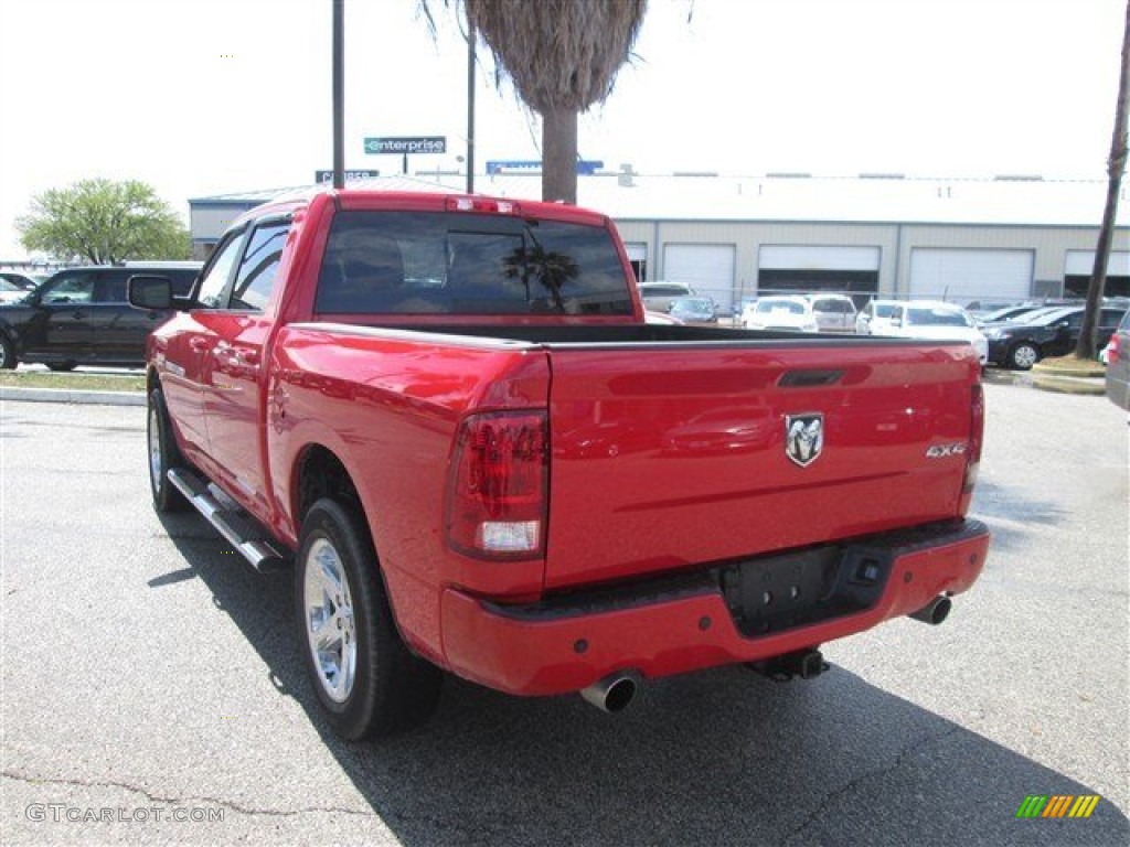 2012 Ram 1500 Sport Crew Cab 4x4 - Flame Red / Dark Slate Gray photo #6