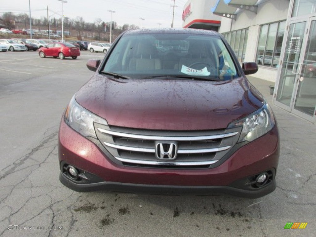 2012 CR-V EX 4WD - Basque Red Pearl II / Gray photo #5