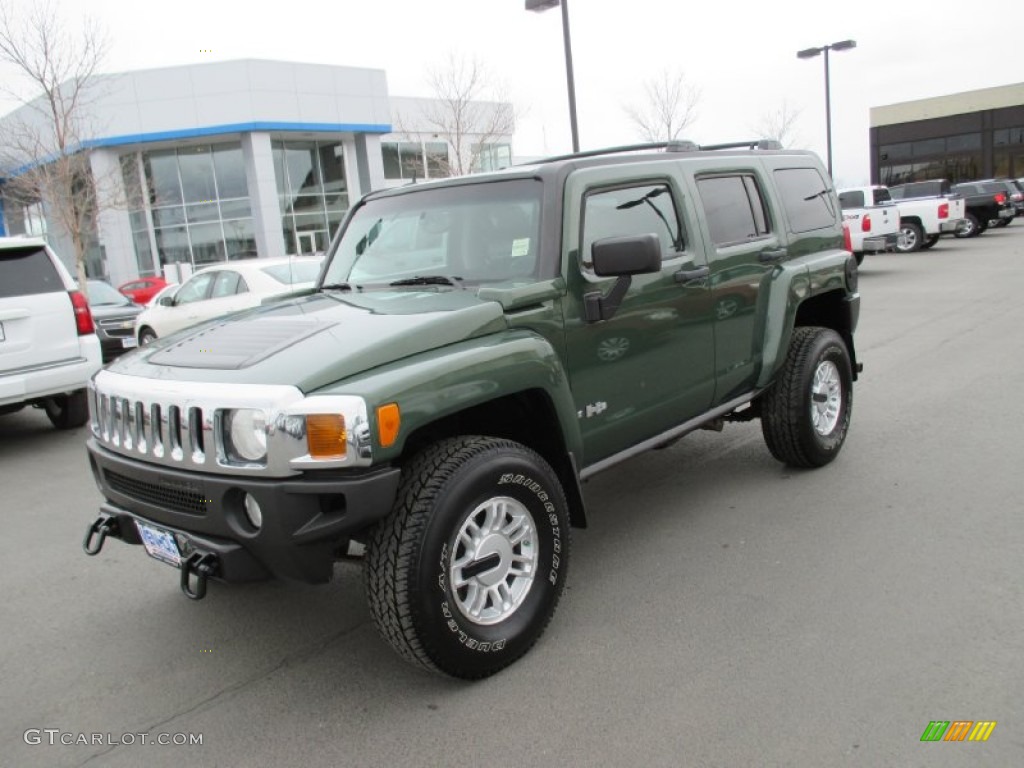 2006 H3  - Shadow Green Metallic / Ebony Black/Shadow Green photo #2
