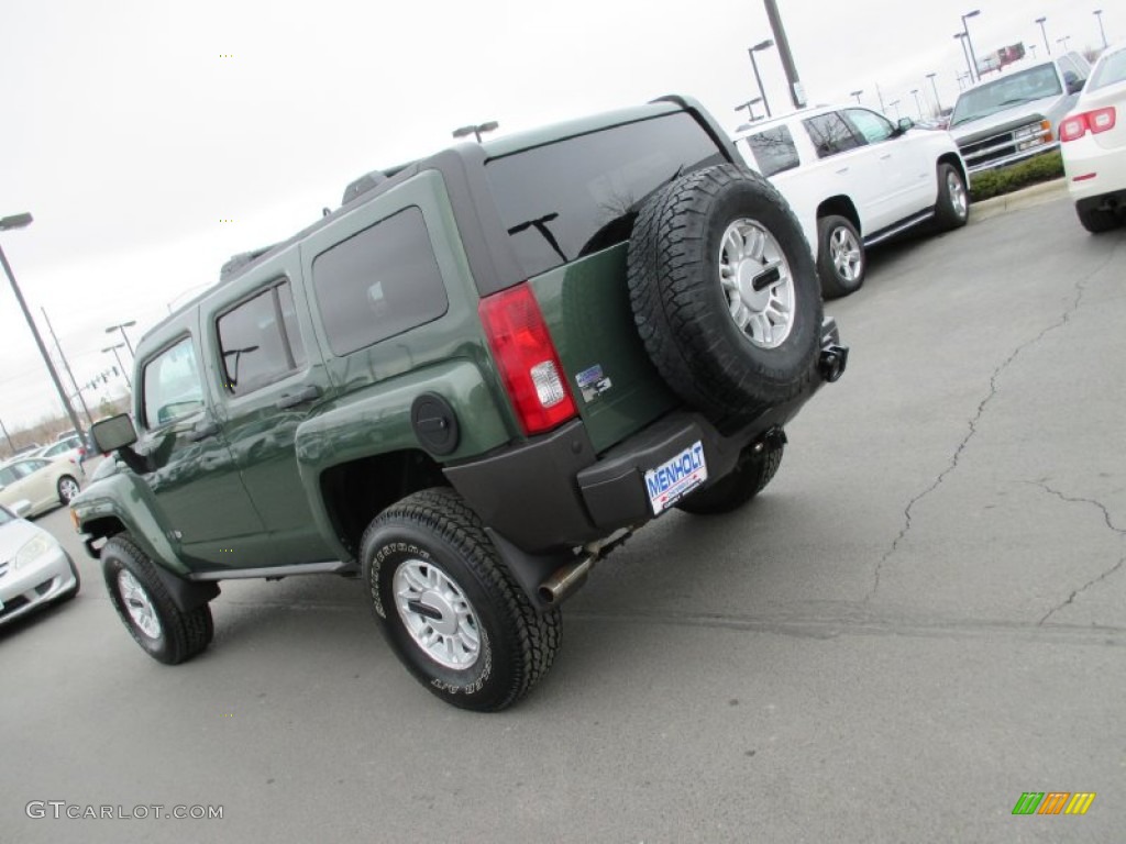 2006 H3  - Shadow Green Metallic / Ebony Black/Shadow Green photo #4