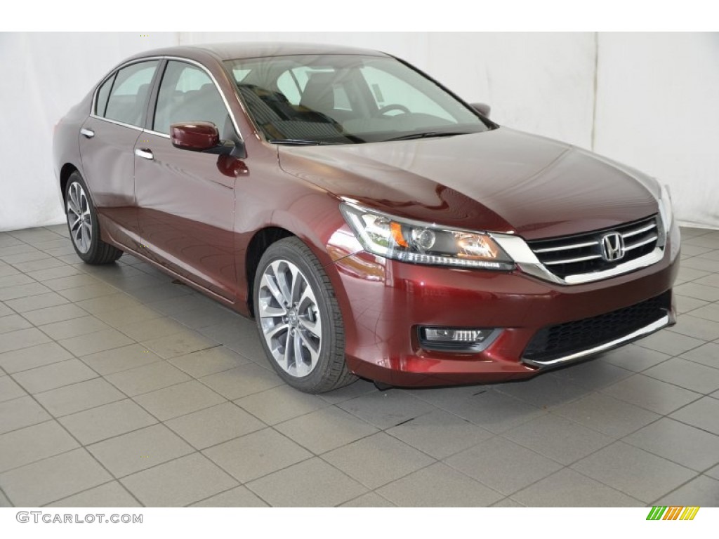 2014 Accord Sport Sedan - Basque Red Pearl II / Black photo #1