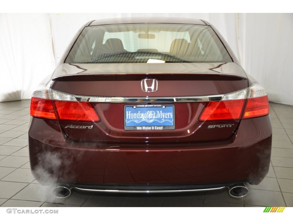 2014 Accord Sport Sedan - Basque Red Pearl II / Black photo #6