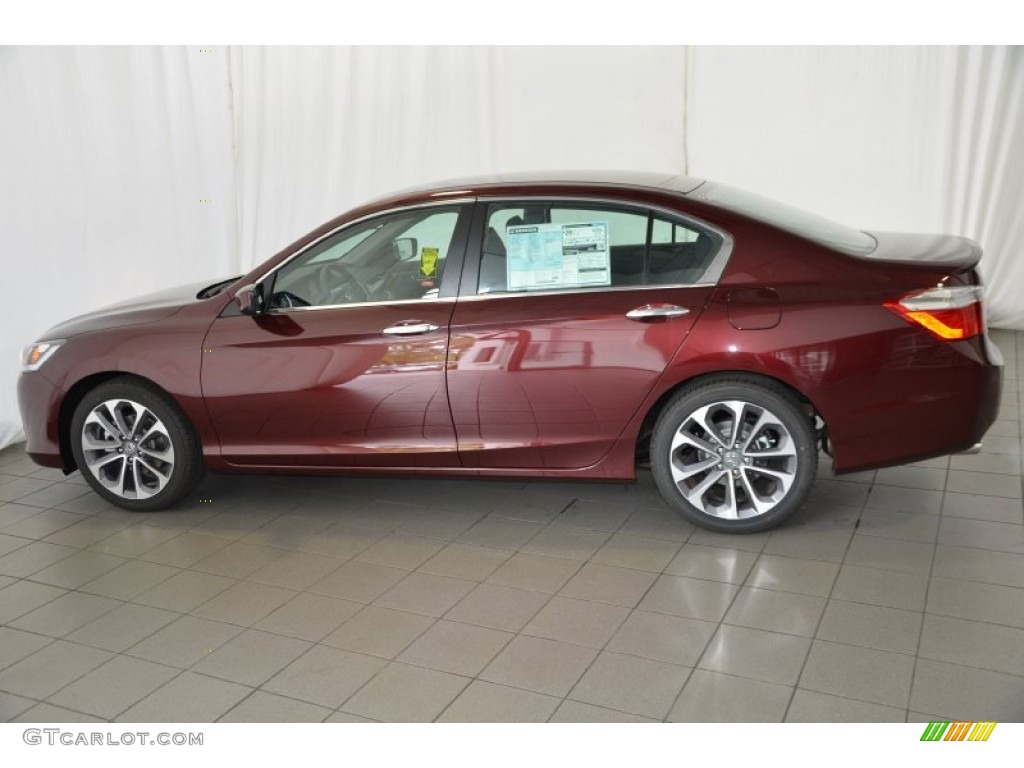 2014 Accord Sport Sedan - Basque Red Pearl II / Black photo #7