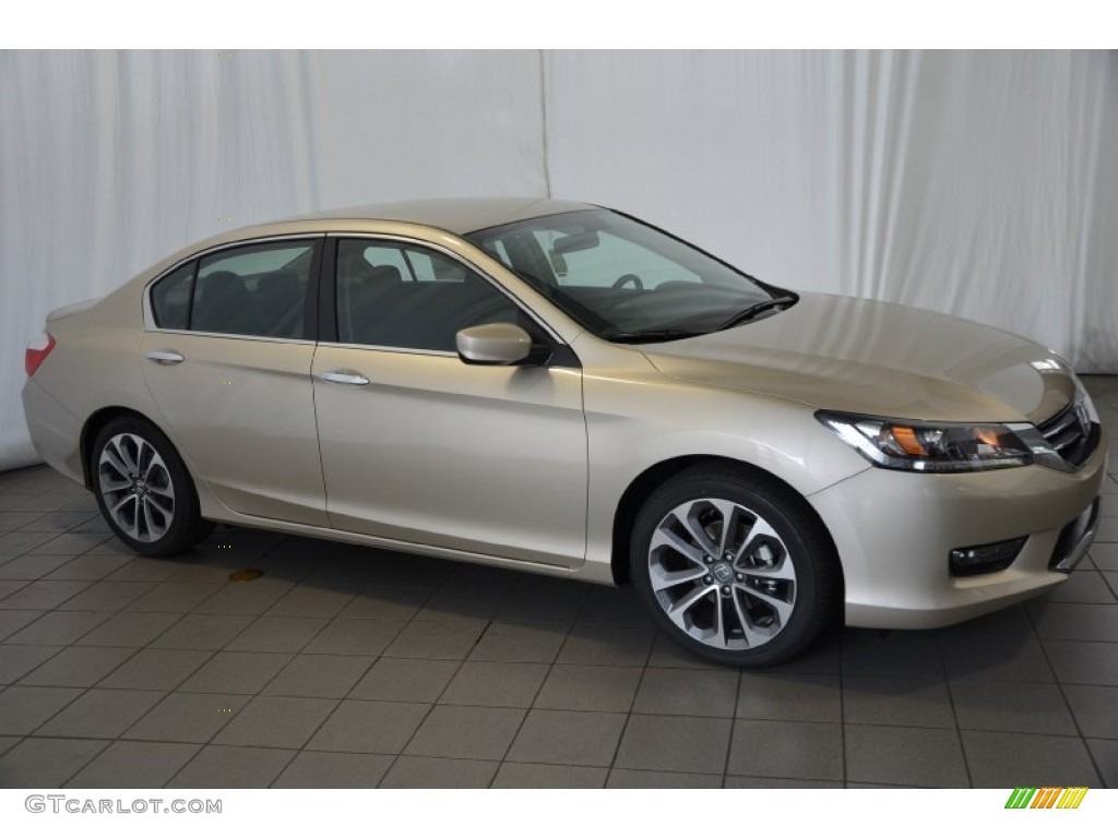 2014 Accord Sport Sedan - Champagne Frost Pearl / Black photo #4