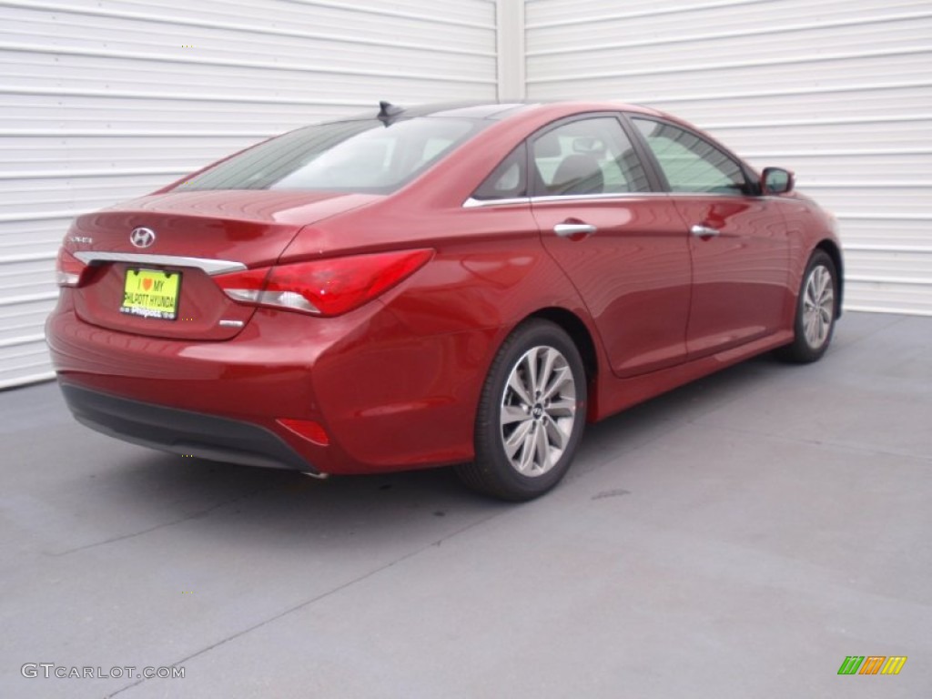 2014 Sonata Limited - Venetian Red / Gray photo #4