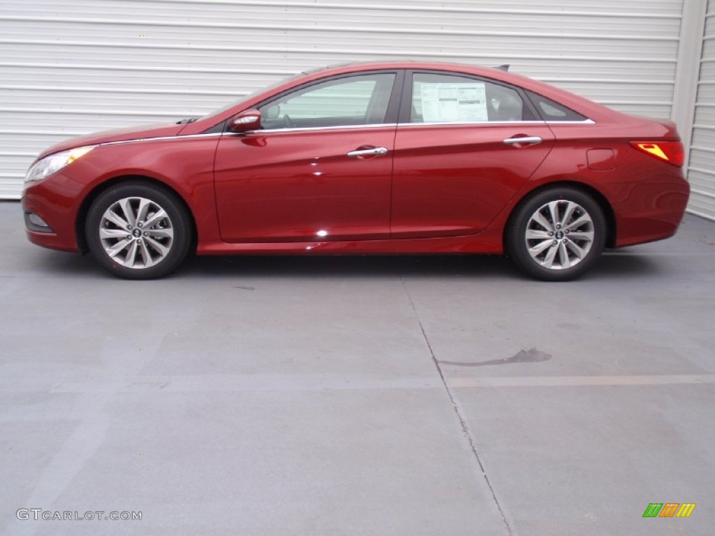 2014 Sonata Limited - Venetian Red / Gray photo #7