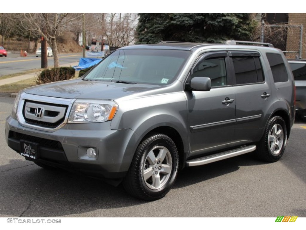 2009 Pilot EX-L 4WD - Nimbus Gray Metallic / Black photo #7