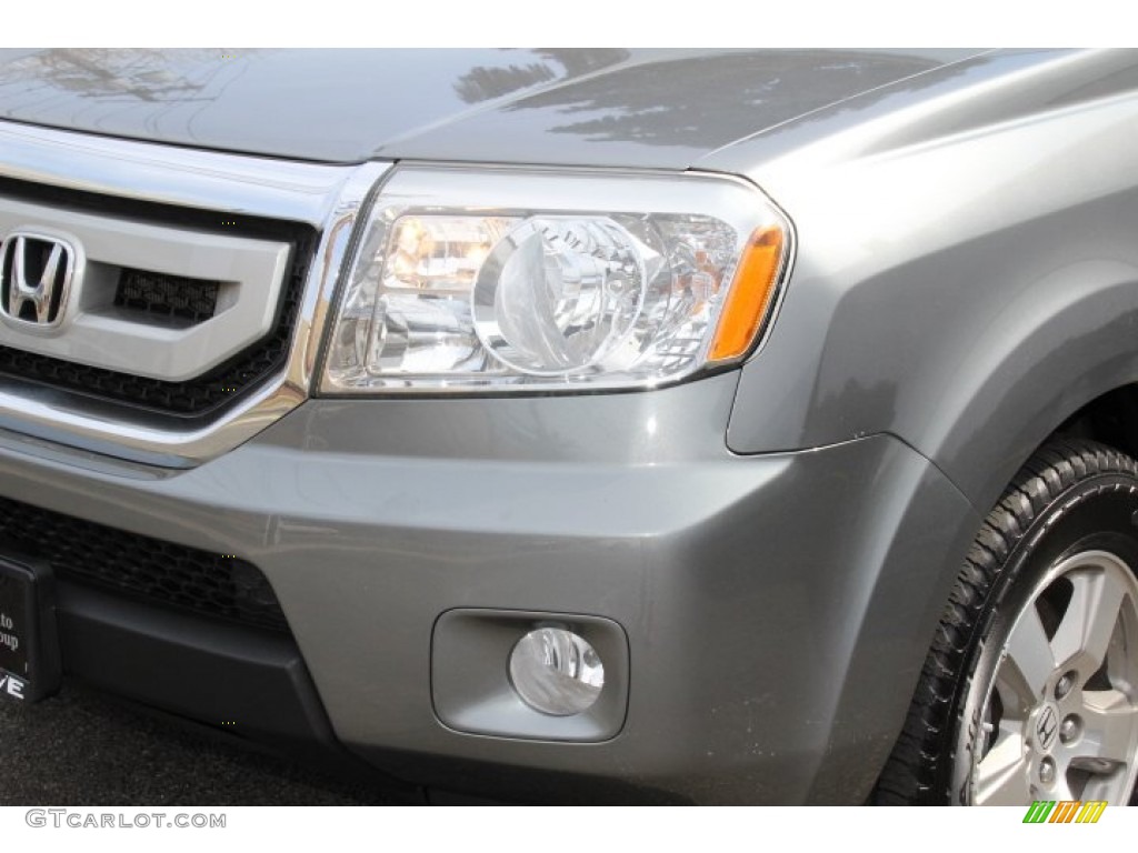 2009 Pilot EX-L 4WD - Nimbus Gray Metallic / Black photo #31