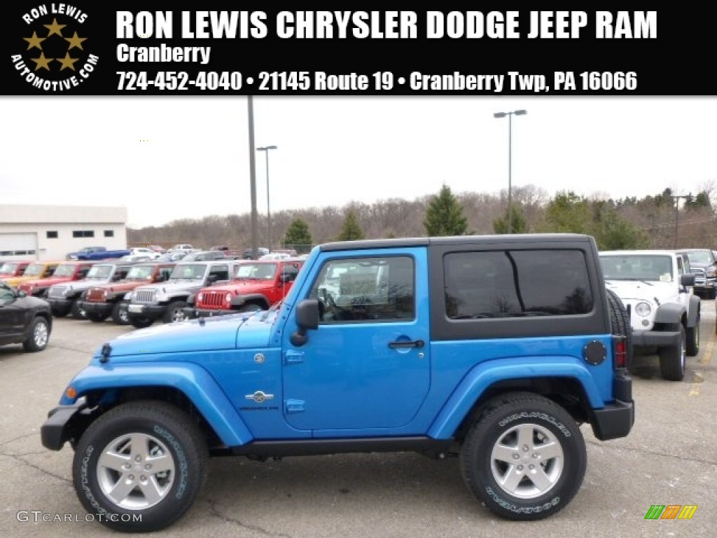 2014 Wrangler Sport 4x4 - Hydro Blue Pearl Coat / Black photo #1