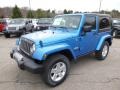 2014 Hydro Blue Pearl Coat Jeep Wrangler Sport 4x4  photo #2