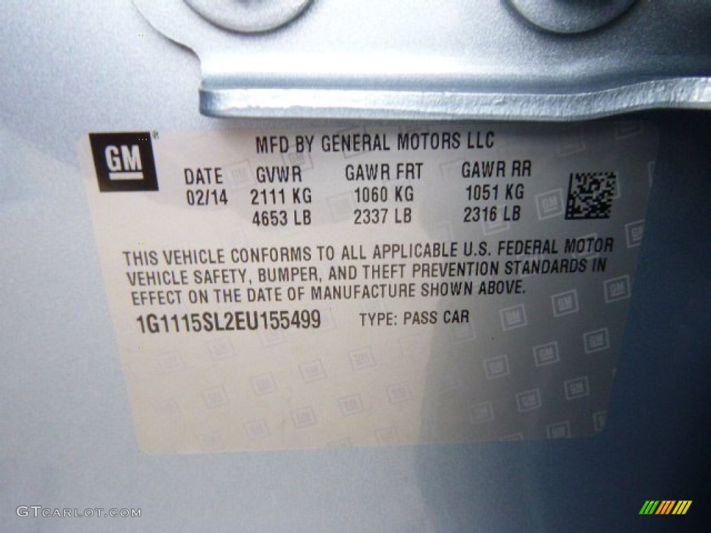 2014 Impala LT - Silver Topaz Metallic / Jet Black photo #20