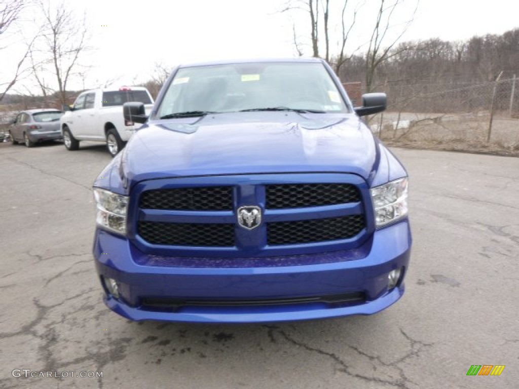 2014 1500 Express Quad Cab 4x4 - Blue Streak Pearl Coat / Black/Diesel Gray photo #3