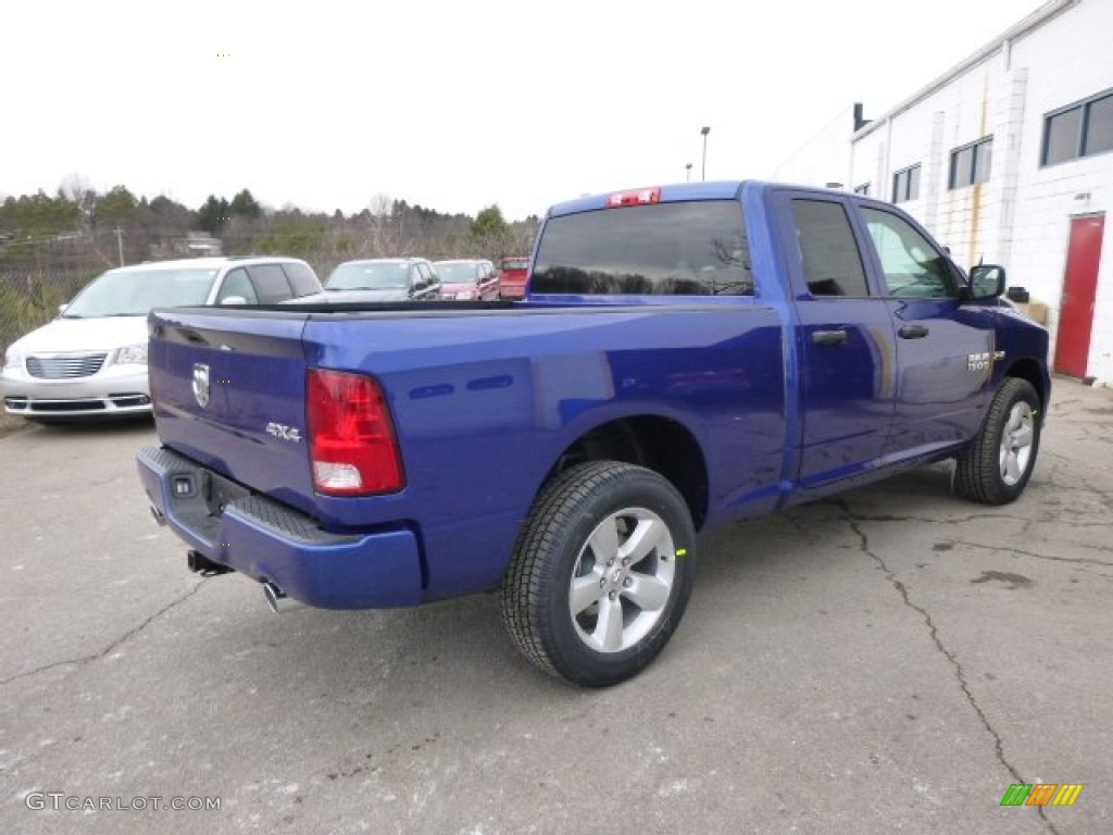 2014 1500 Express Quad Cab 4x4 - Blue Streak Pearl Coat / Black/Diesel Gray photo #6