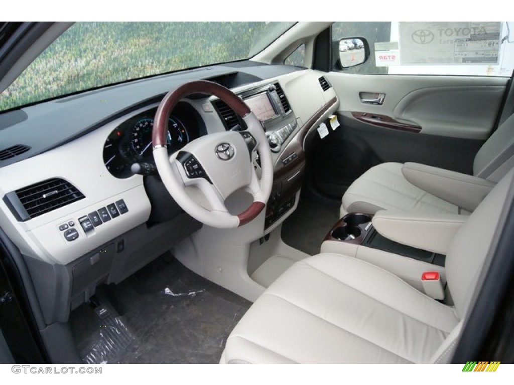 2014 Sienna Limited AWD - Black / Light Gray photo #5