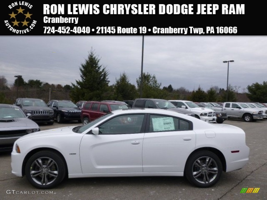 2014 Charger R/T Plus AWD - Bright White / Black/Red photo #1