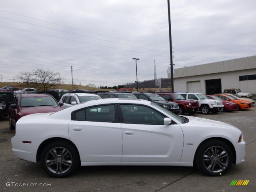 2014 Charger R/T Plus AWD - Bright White / Black/Red photo #5